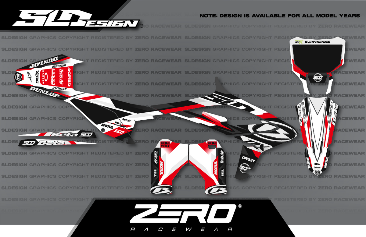 Beta RR/RX Graphics Kit #3 – Red/White/Black by SLDesigns