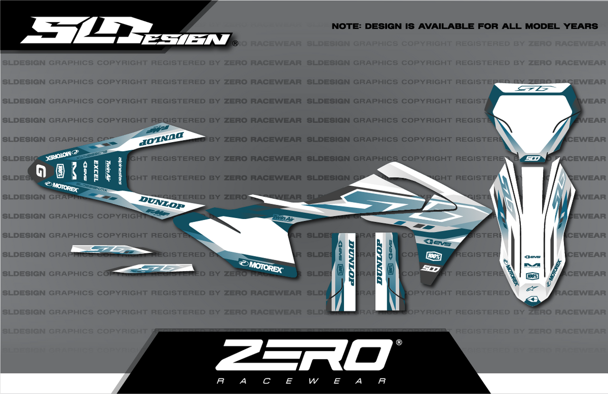 GASGAS MC Graphics Kit #9 – Teal/White by SLDesigns