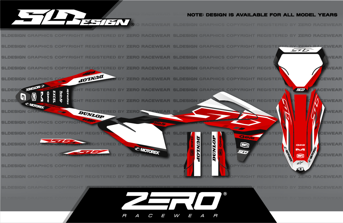 GASGAS MC Graphics Kit #10 – Red/Black/White by SLDesigns