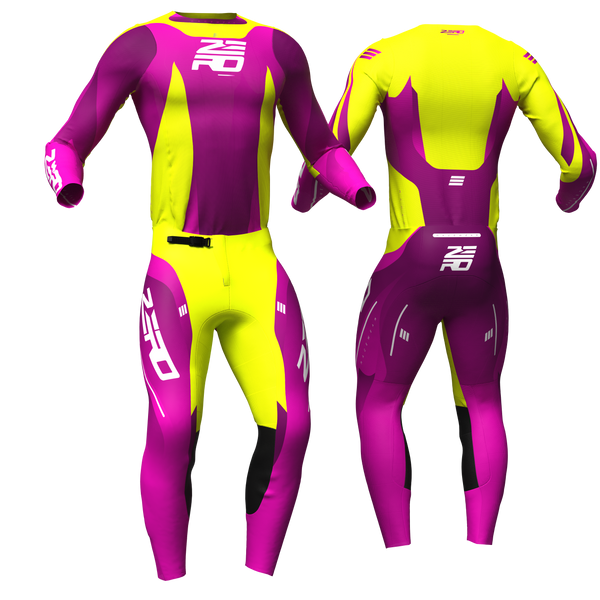 Atlas Flo/Pink/Yellow custom motocross jersey and pants combo - Zero Racewear