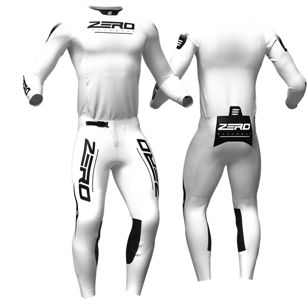 CØRE - White custom motocross jersey and pants combo - Zero Racewear