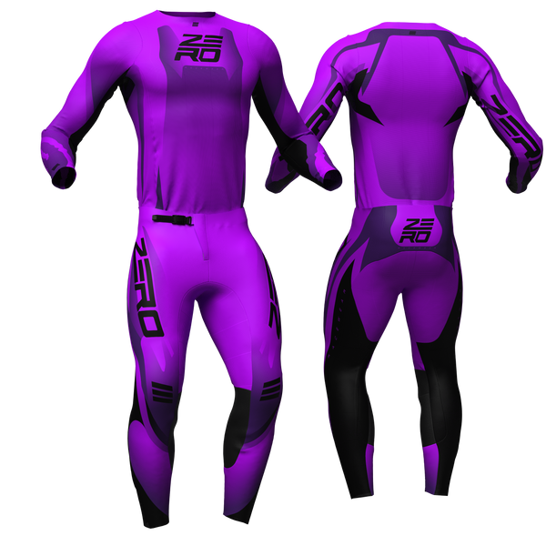 Evade Purple/Black custom motocross jersey and pants combo - Zero Racewear