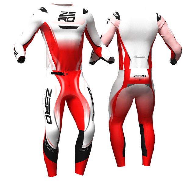 Limits – White Red custom motocross jersey and pants by Zero Racewear