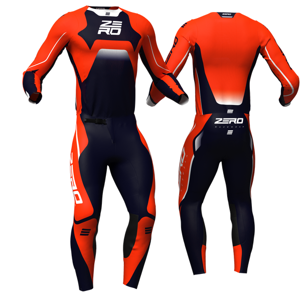 Voltage Orange/Navy custom motocross jersey and pants combo - Zero Racewear