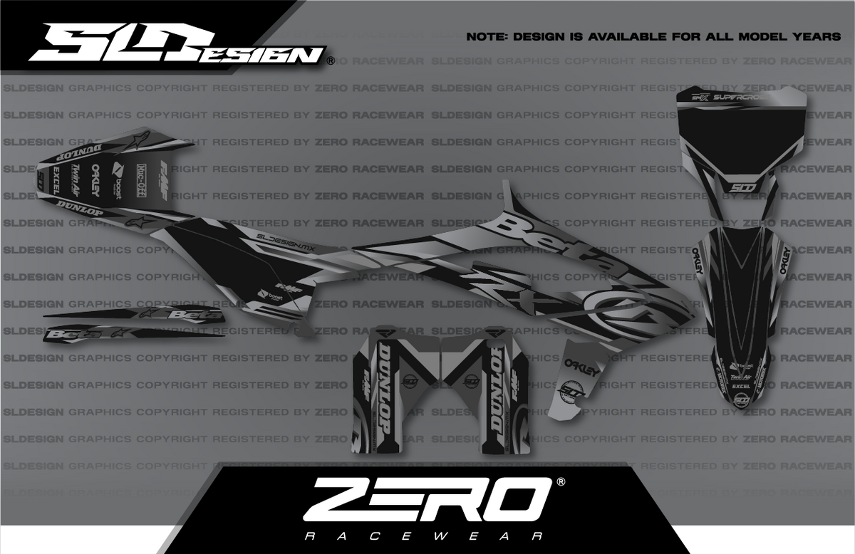 Beta RR/RX Graphics Kit #1 – Black/Gray by SLDesigns