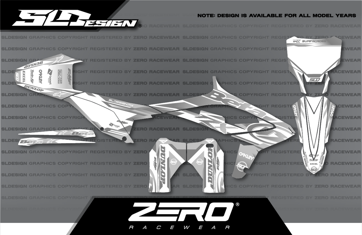 Beta RR/RX Graphics Kit #2 – White/Gray by SLDesigns