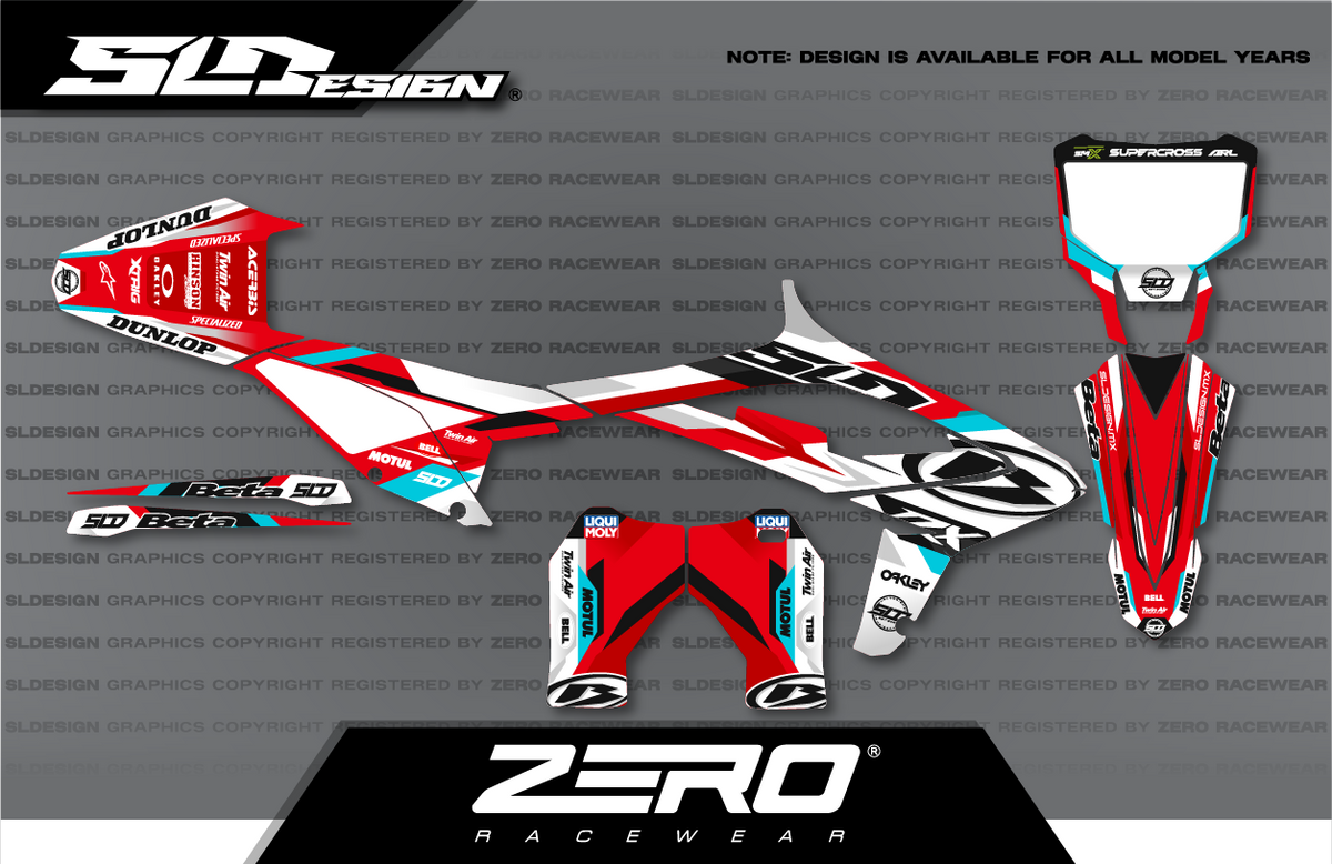 Beta RR/RX Graphics Kit #4 – Red/White/Black by SLDesigns