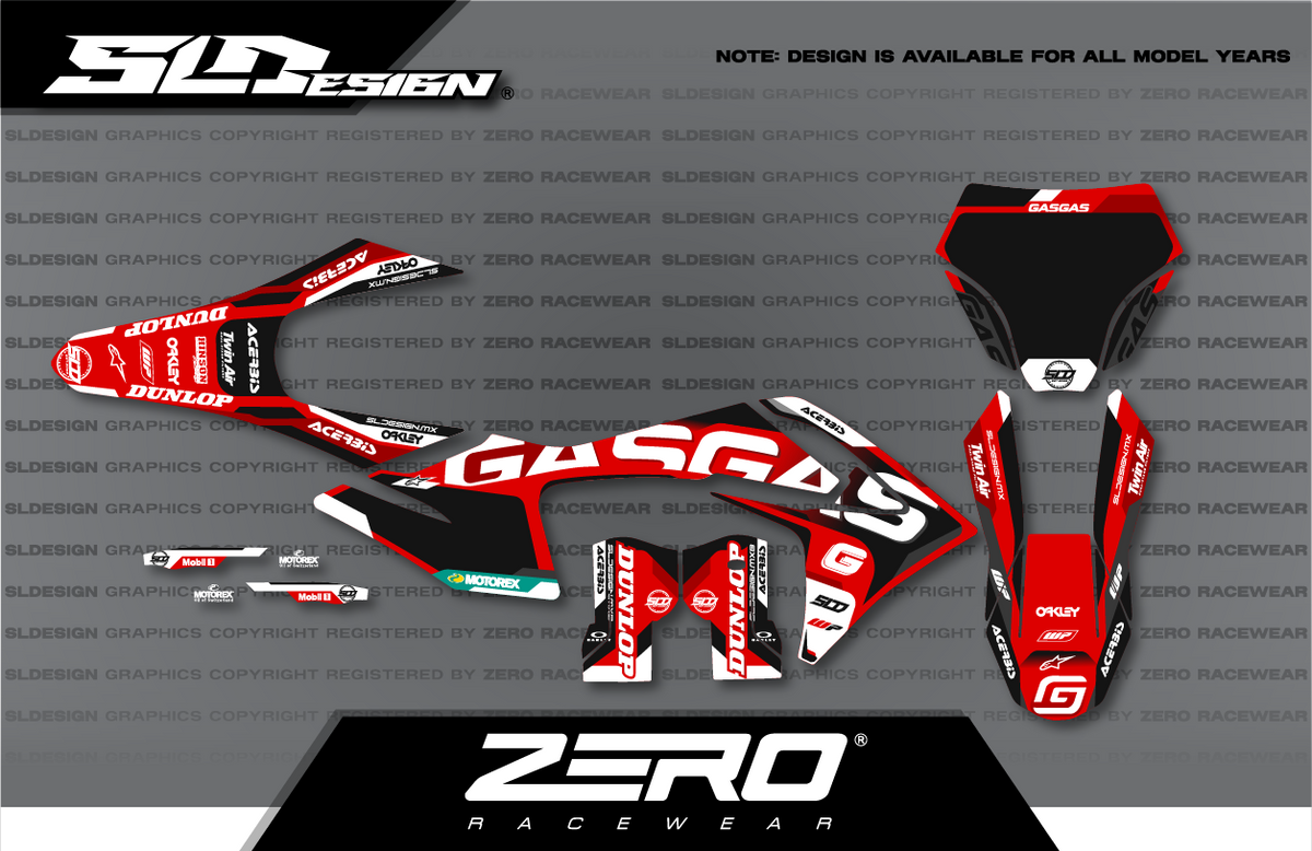 GASGAS MC Graphics Kit #2 – Red/Black/White by SLDesigns