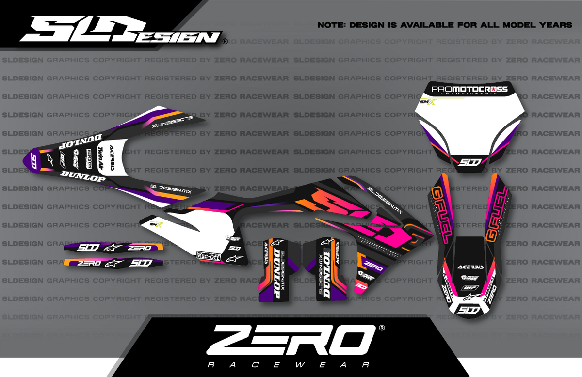 GASGAS MC Graphics Kit #3 – Purple/Pink/Black by SLDesigns