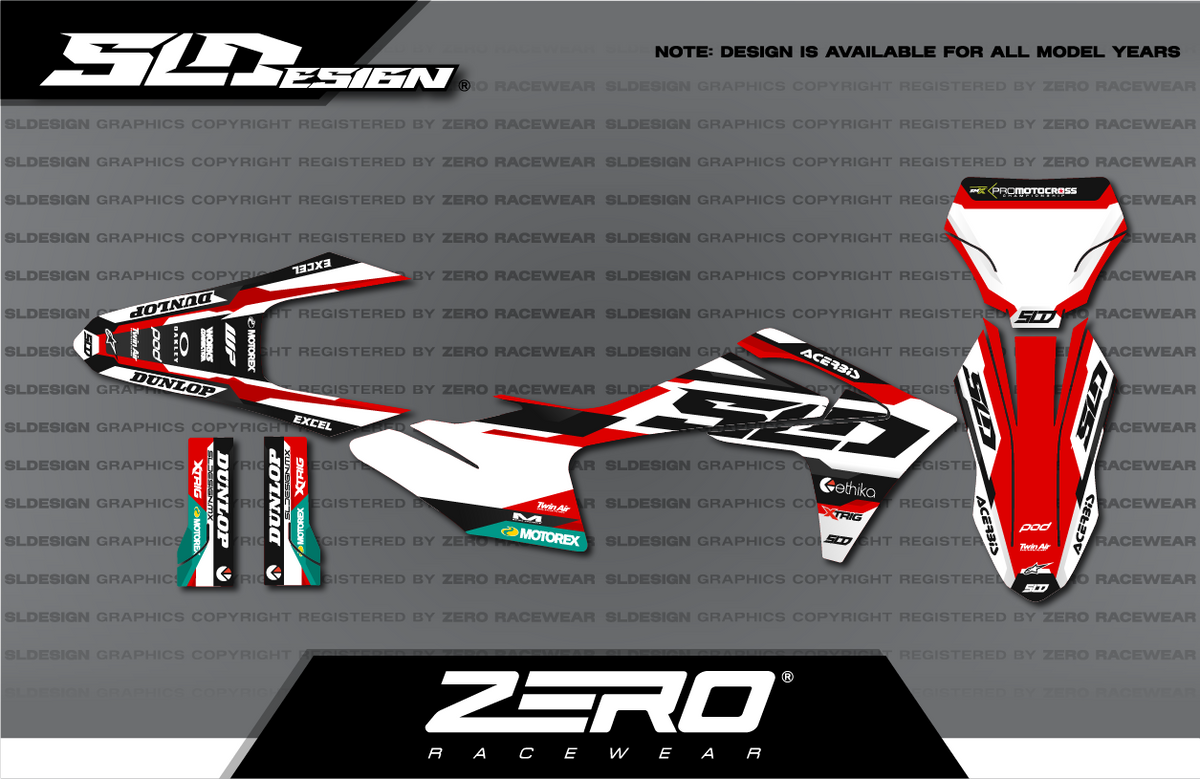 GASGAS MC Graphics Kit #7 – Red/White/Black by SLDesigns