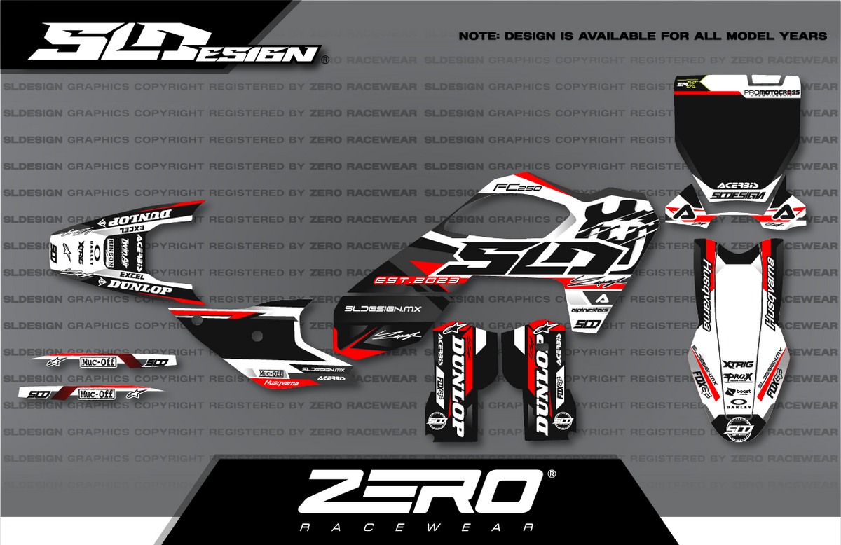 Husqvarna TC/FC Graphics Kit #15 – Black/White by SLDesigns