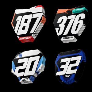 Custom 3 inch mini number plates by SLDesign