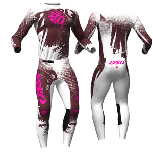 Surge White/Maroon/Pink custom motocross jersey and pants combo - Zero Racewear