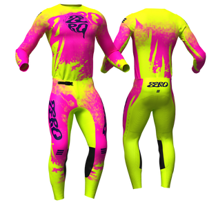 Surge Flo Pink/Yellow custom motocross jersey and pants combo - Zero Racewear