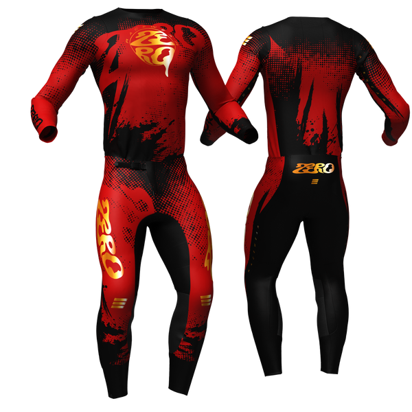 Surge Red/Black/Gold custom motocross jersey and pants combo - Zero Racewear