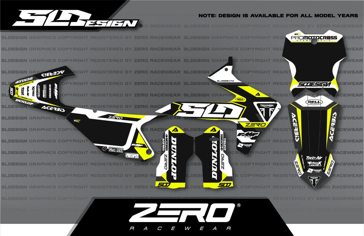 Triumph TF Graphics Kit #1 – Yellow/Black/White by SLDesigns