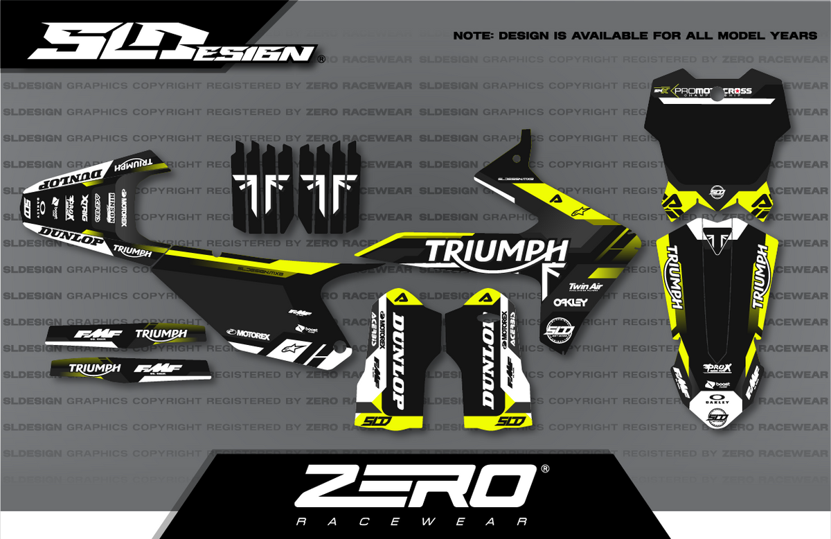 Triumph TF Graphics Kit #3 – Black/Yellow by SLDesigns