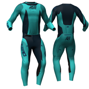 Atlas Teal/Navy custom motocross jersey and pants combo - Zero Racewear