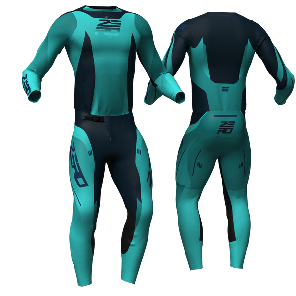 Atlas Teal/Navy custom motocross jersey and pants combo - Zero Racewear