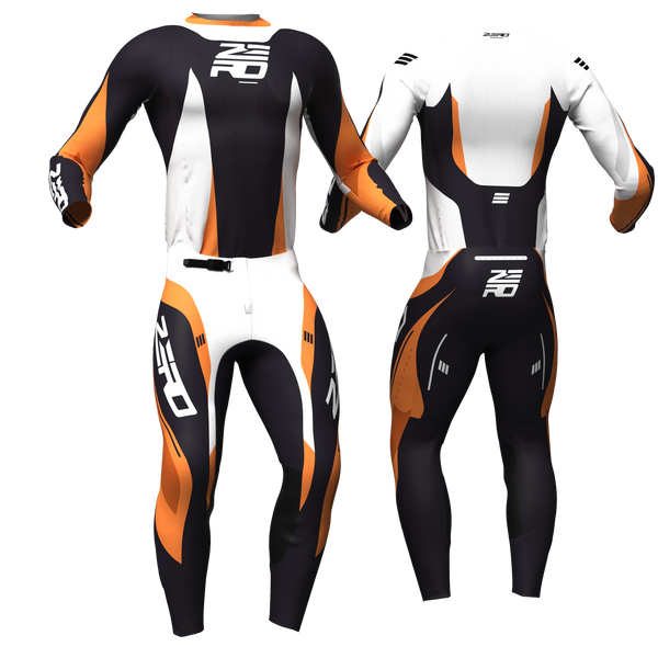 Atlas White/Orange custom motocross jersey and pants combo - Zero Racewear
