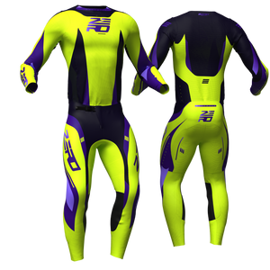Atlas Flo/Black/Purple custom motocross jersey and pants combo - Zero Racewear