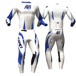 Atlas White/Blue custom motocross jersey and pants combo - Zero Racewear