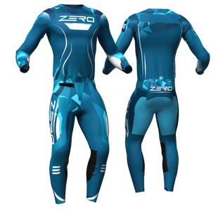 Crest – Blue custom motocross jersey and pants by Zero Racewear