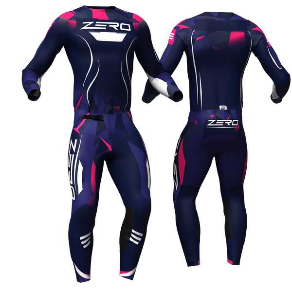 Crest – Navy Pink custom motocross jersey and pants by Zero Racewear