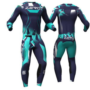 Crest – Teal Navy custom motocross jersey and pants by Zero Racewear