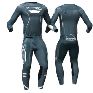 Crest – Gray custom motocross jersey and pants by Zero Racewear
