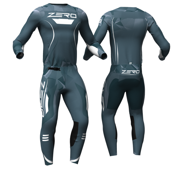 Crest – Gray custom motocross jersey and pants by Zero Racewear