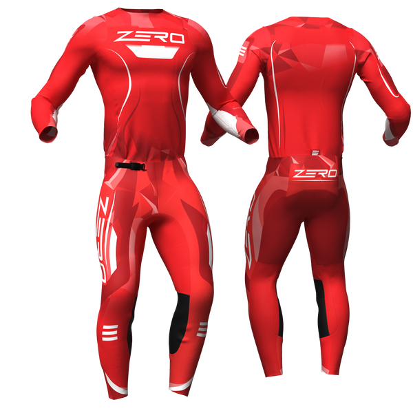Crest – Red custom motocross jersey and pants by Zero Racewear
