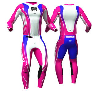 Edge White/Pink/Blue custom motocross jersey and pants combo - Zero Racewear