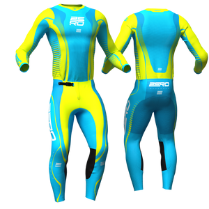 Edge Flo/Blue/Yellow custom motocross jersey and pants combo - Zero Racewear