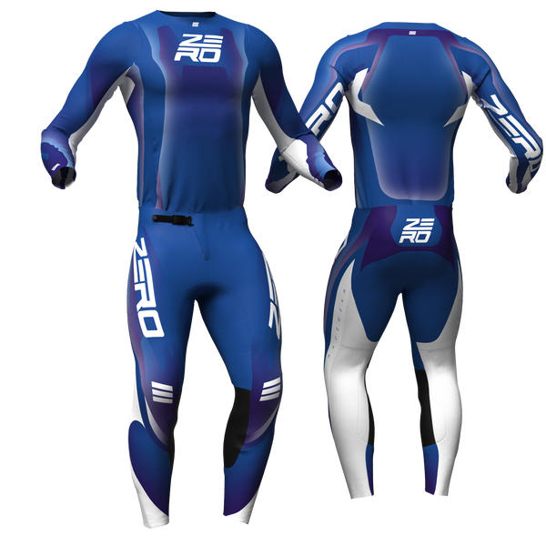 Evade Navy/Blue/White custom motocross jersey and pants combo - Zero Racewear