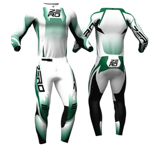 Evade White/Green/Black custom motocross jersey and pants combo - Zero Racewear