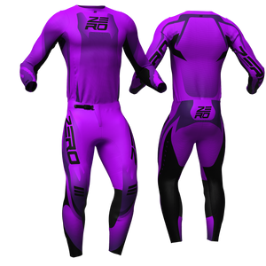 Evade Purple/Black custom motocross jersey and pants combo - Zero Racewear