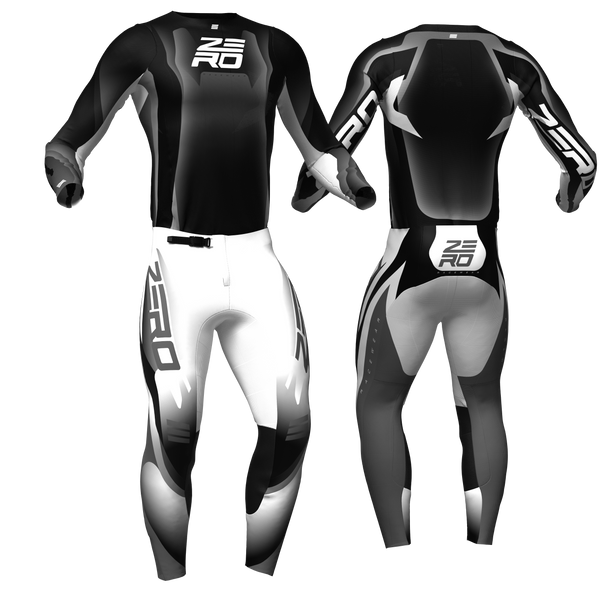 Evade Black/White custom motocross jersey and pants combo - Zero Racewear