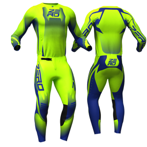 Evade Neon/Green/Navy custom motocross jersey and pants combo - Zero Racewear