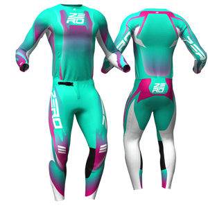 Evade Teal/Pink custom motocross jersey and pants combo - Zero Racewear