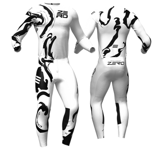 Flow - White Black custom motocross jersey and pants combo - Zero Racewear
