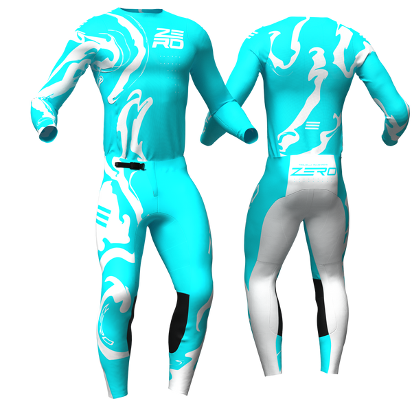 Flow - Aqua custom motocross jersey and pants combo - Zero Racewear