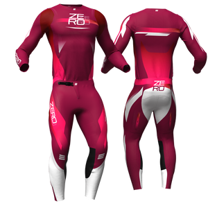 Mesh Red/Maroon/White custom motocross jersey and pants combo - Zero Racewear