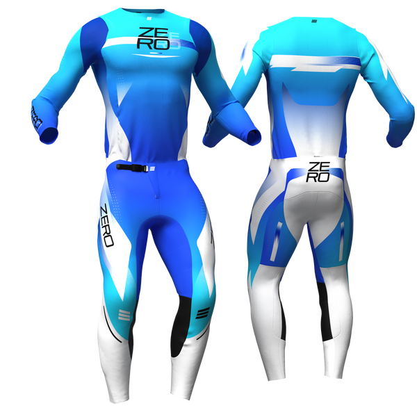 Mesh Ocean/White custom motocross jersey and pants combo - Zero Racewear