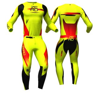 Mesh Yellow/Red/Black custom motocross jersey and pants combo - Zero Racewear