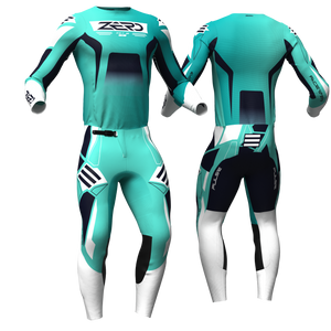 Pulse – Teal custom motocross jersey and pants by Zero Racewear