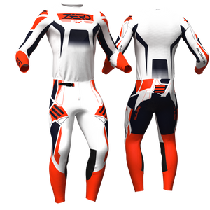 Pulse – White Red custom motocross jersey and pants by Zero Racewear