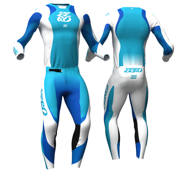 V Ø I D – Blue Pop custom motocross jersey and pants by Zero Racewear